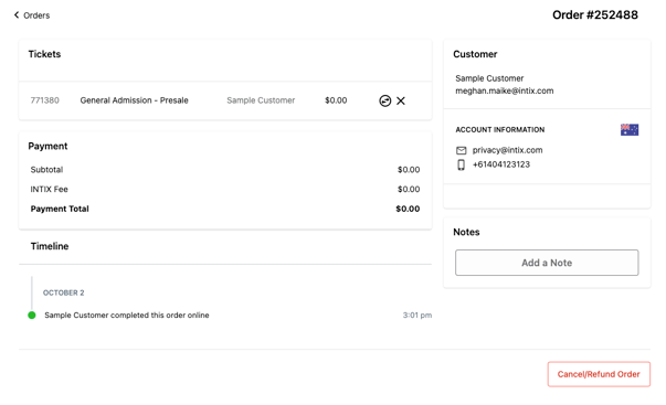 Cancel order