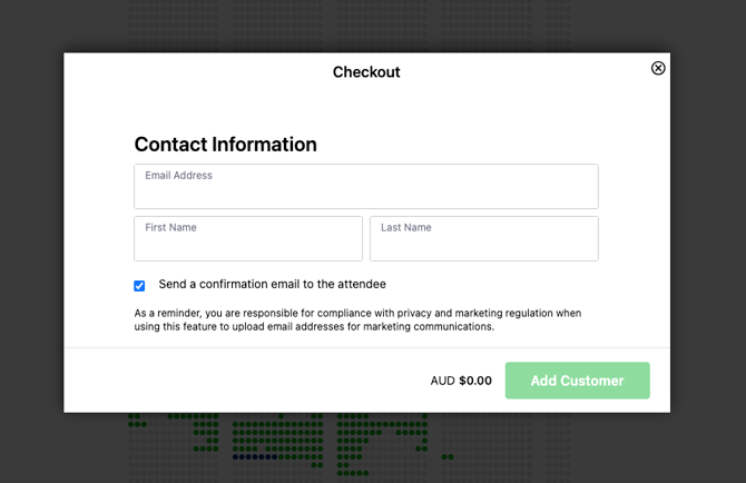 Comp - enter contact info