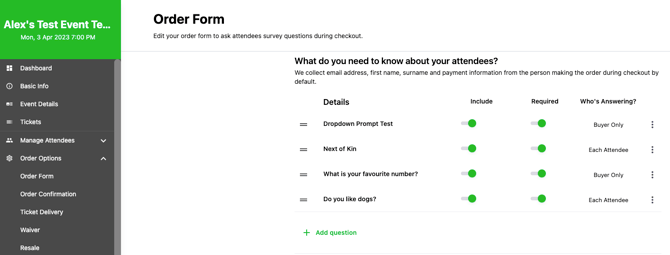 Custom questions (1)