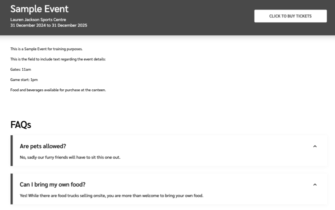 FAQ front end