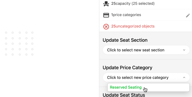 Seat Maps - update price category