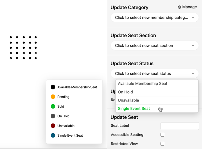 Seat Maps - update seat status