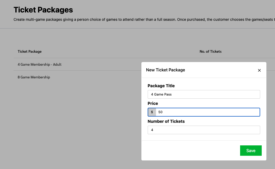 How to set up a Flexible Ticket Package