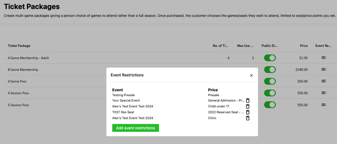 Ticket Packages_view event restrictions