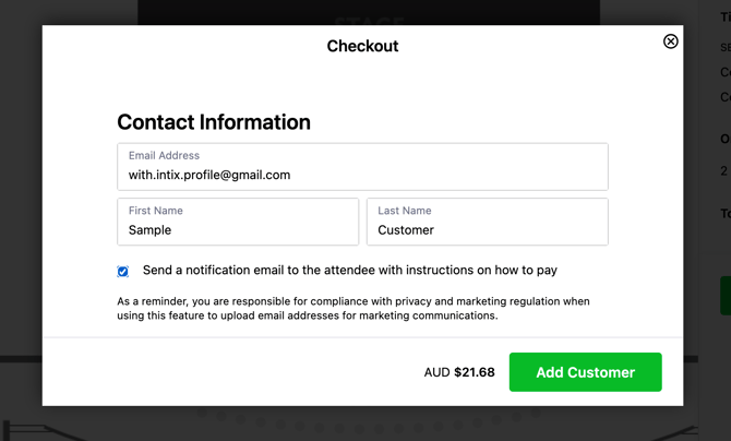Unpaid checkout