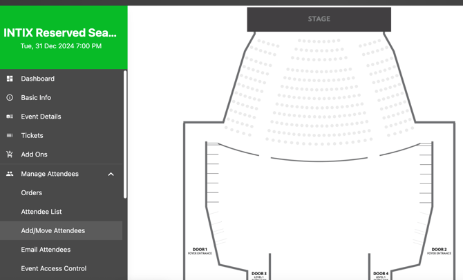 Unpaid order reserved seat map
