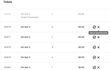 X Ticket cancel