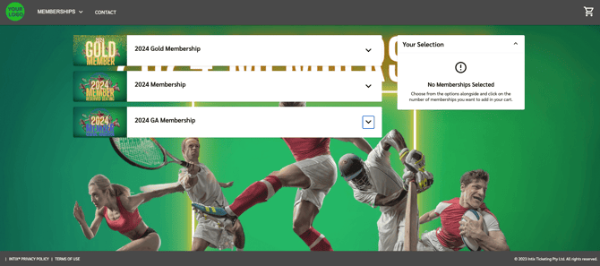 Your Membership Page with Categories